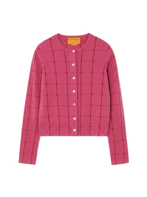 jane checkercardigan GUEST IN RESIDENCE | W49310JLSPRBRS SPRINKLE/BURNT SIENNA